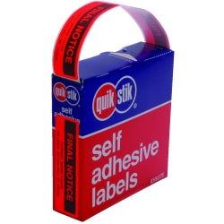 Label Quik Stik Disp 19X63 Final Notice