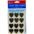 Label Quik Stik F/P Heart Gold