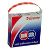 Label Quik Stik Disp 14Mm Fluoro Red Dot