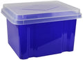 Storage Box Italplast 32L Tinted Purple Base/Clear Lid