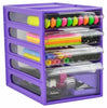 Office Organiser Italplast 4 Drawer Grape