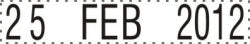 Stamp Deskmate Rubber Date 12 Year Band 5Mm