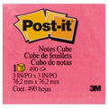 Memo Cube Post-It 2056-Pp 73X73Mm Asst Colours 490Sht