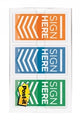 Flags Color Code Sign Here Post-It 24Mm 682-Sh-Obl Orange/Blue/Lime Pk60