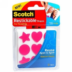 Tape Mounting Scotch 22.22X22.22Mm R100Cs Restickable Shapes