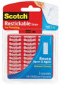 Tape Mounting Scotch 25.4X25Mm R101 Reusable Strips Clear