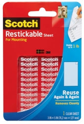 Tape Mounting Scotch 76.2X76.2Mm R102 Reusable Strips Clear