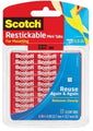 Tape Mounting Scotch 12.7X12.7Mm R103 Reusable Tabs Clear