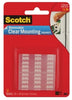 Tape Mounting Squares Scotch 859-Med Clear Removable Pk16