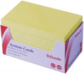Esselte System Cards 5X3 Yellow