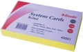 Esselte System Cards 8X5 Yellow