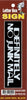 Sign Definitely No Junk Mail Letter Box Black