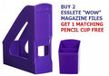 Magazine File Esselte Wow White Bonus Buy 2 Get Free Matching Pencil Cup