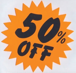 Sign Star Large 50% Off Pk20