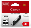 Inkjet Cart Canon Cli671Xlbk Black