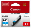 Inkjet Cart Canon Cli671Xlc Cyan