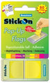 Stick On Flags B/Tone Pop-Up 45X25 Lemon 50 Sht Pad