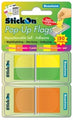 Stick On Flags B/Tone Pop-Up Lem/Lime/Org Asst Clr & Size 130Sht