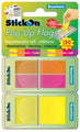Stick On Flags B/Tone Pop-Up Org/Mag/Lemon Asst Clr & Size 130 Sht