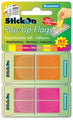 Stick On Flags B/Tone Pop-Up 45X12 Ora/Magenta 160 Sht 4 Pads