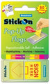 Stick On Flags B/Tone Pop-Up Sign Here 45X25 Lemon 50 Sht Pad