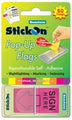 Stick On Flags B/Tone Pop-Up Sign Here 45X25 Magenta 50 Sht Pad