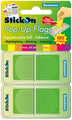 Stick On Flags B/Tone Pop-Up 45X25 Lime Twin Pack 100'S