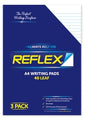 Writing Pad Reflex A4 8Mm Ruled 40Lf Pk3