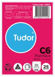 Envelope Tudor C6  Postcard S/Seal Pk25