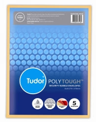 Envelope Tudor Polytough Bubble Security Seal 5'S 270X370 Gold