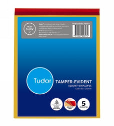 Envelopes Tudor Tamper Evident Security 190X240Mm Gold 5Pk