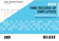 Time Record Sheet Wildon 405W Pk50