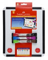 Whiteboard Set Faber-Castell 2 Sided Includes Markers With Eraser Ends