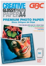 Paper Photo Gbc A4 Premium High Gloss 240Gsm Pk50