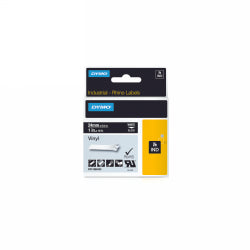 Label Tape Dymo 24Mmx5.5M Rhino Pro Permanent Polyester Black