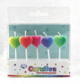 Candle Alpen Boxed Hearts Asst Colours Pk5