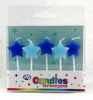 Candle Alpen Boxed Stars Blues Pk5