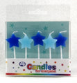 Candle Alpen Boxed Stars Blues Pk5