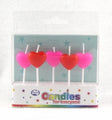 Candle Alpen Boxed Hearts Red & Pink Pk5