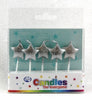 Candle Alpen Boxed Stars Silver Pk5