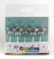 Candle Alpen Boxed Stars Silver Pk5