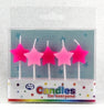 Candle Alpen Boxed Stars Pinks Pk5