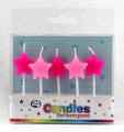 Candle Alpen Boxed Stars Pinks Pk5