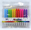 Candle Alpen Waves & Dots W/Holders Pk12