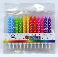 Candle Alpen Waves & Dots W/Holders Pk12