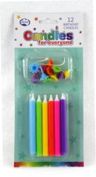 Candle Alpen Jumbo Brights W/Holder Pk12