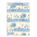 Gift Wrap Alpen Sheets & Tags Baby Blue Pk2