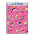 Gift Wrap Alpen Sheets & Tags Girl Pink Pk2