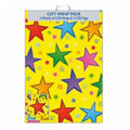 Gift Wrap Alpen Sheets & Tags Stars/Yellow Pk2