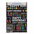 Gift Wrap Alpen Sheets & Tags Black H.Bday Pk2